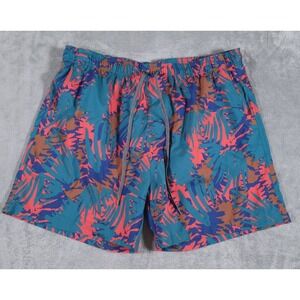 Prana Bowie Shorts Elastic Waist Cape Verde Jungle XXL 2XL Green 6" Swim Trunks